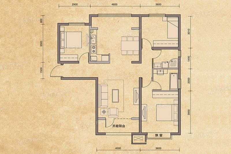 包頭裝修方案包頭禧瑞都三期·御府118.91㎡