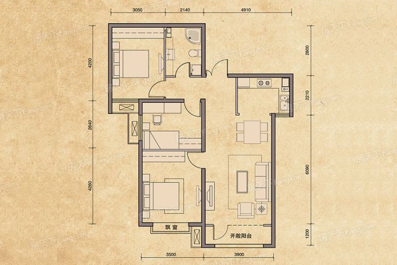 包頭裝修方案包頭禧瑞都三期·御府102.88㎡