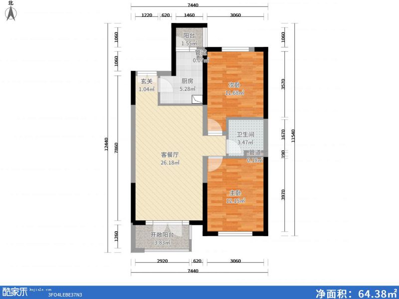 包頭裝修方案包頭中建·御瀾世家90㎡