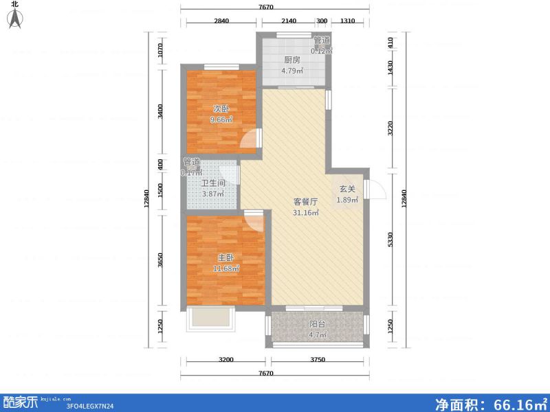 包頭裝修方案包頭濱江國際83㎡